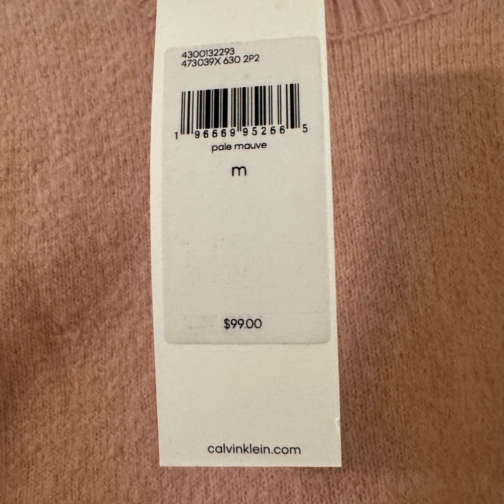 Calvin Klein Jeans Soft Pink Cowl Neck Sweater - Picture 4 of 4